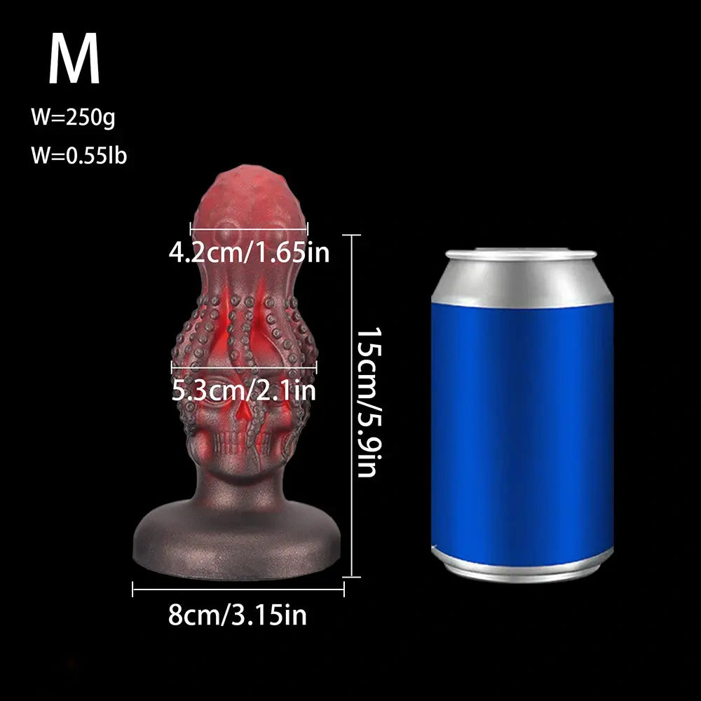 4.92in 5.9in 7.1in 8.07in Octopus Monster Fantasy Silicone Dildo