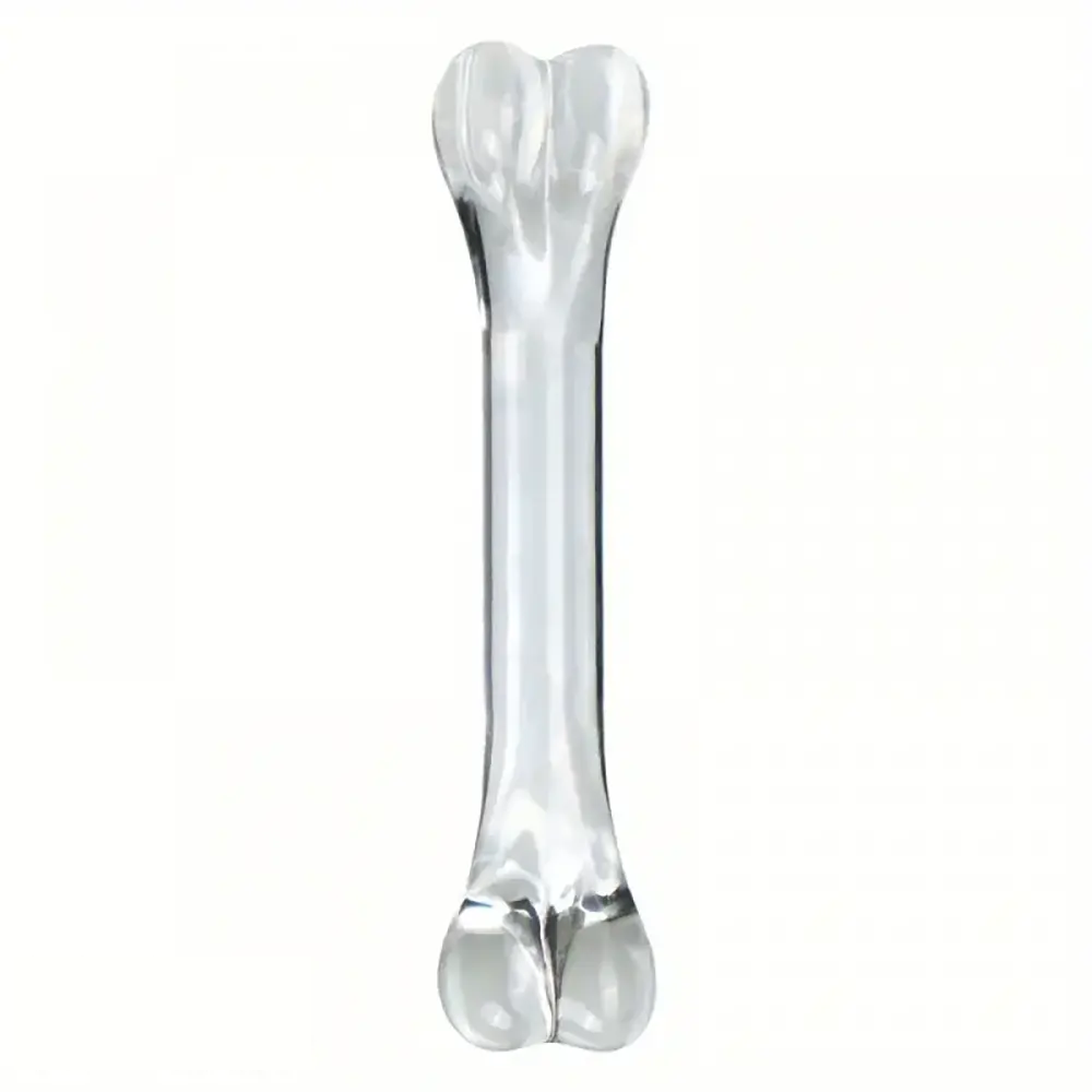 4.92in 6.69in Double-Headed Clear Transparent Glass Anal Plug Dildo
