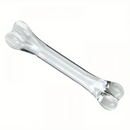 4.92in 6.69in Double-Headed Clear Transparent Glass Anal Plug Dildo