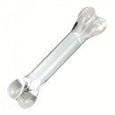4.92in 6.69in Double-Headed Clear Transparent Glass Anal Plug Dildo