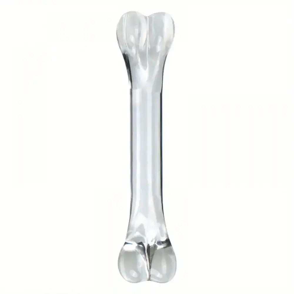 4.92in 6.69in Double-Headed Clear Transparent Glass Anal Plug Dildo