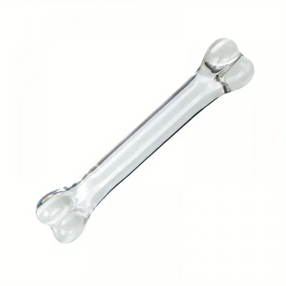 4.92in 6.69in Double-Headed Clear Transparent Glass Anal Plug Dildo