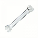 4.92in 6.69in Double-Headed Clear Transparent Glass Anal Plug Dildo