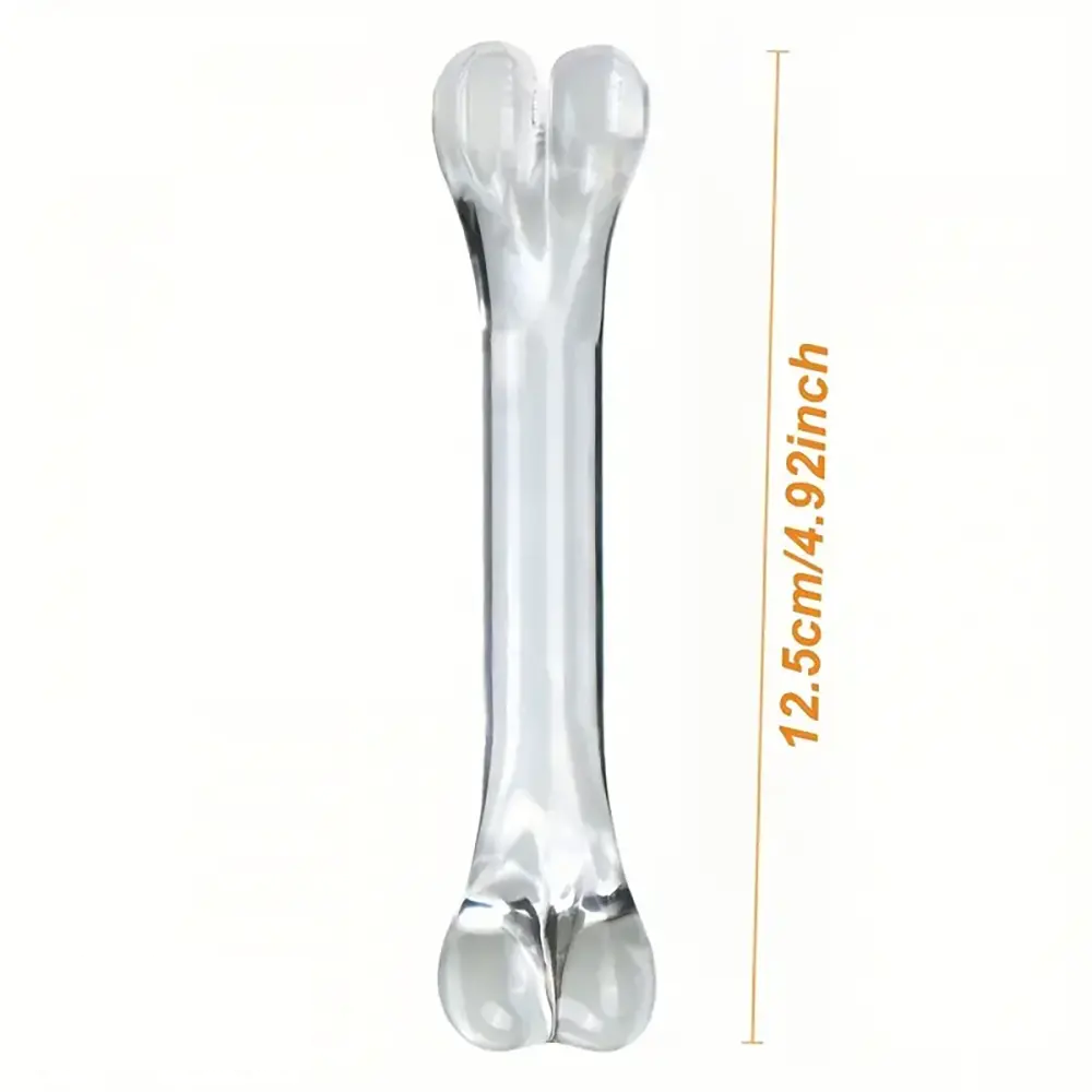 4.92in 6.69in Double-Headed Clear Transparent Glass Anal Plug Dildo