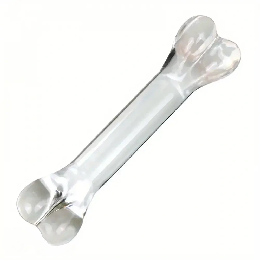 4.92in 6.69in Double-Headed Clear Transparent Glass Anal Plug Dildo
