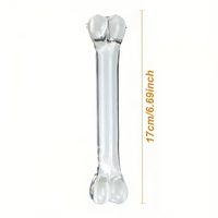 4.92in 6.69in Double-Headed Clear Transparent Glass Anal Plug Dildo