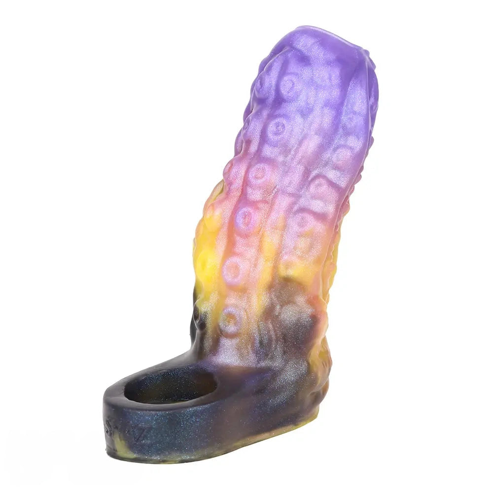 4.92in Egyzos Tentacle Silicone Soft Dildo Sleeve Cock Extender