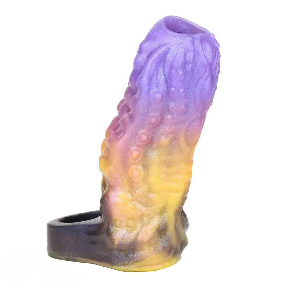 4.92in Egyzos Tentacle Silicone Soft Dildo Sleeve Cock Extender