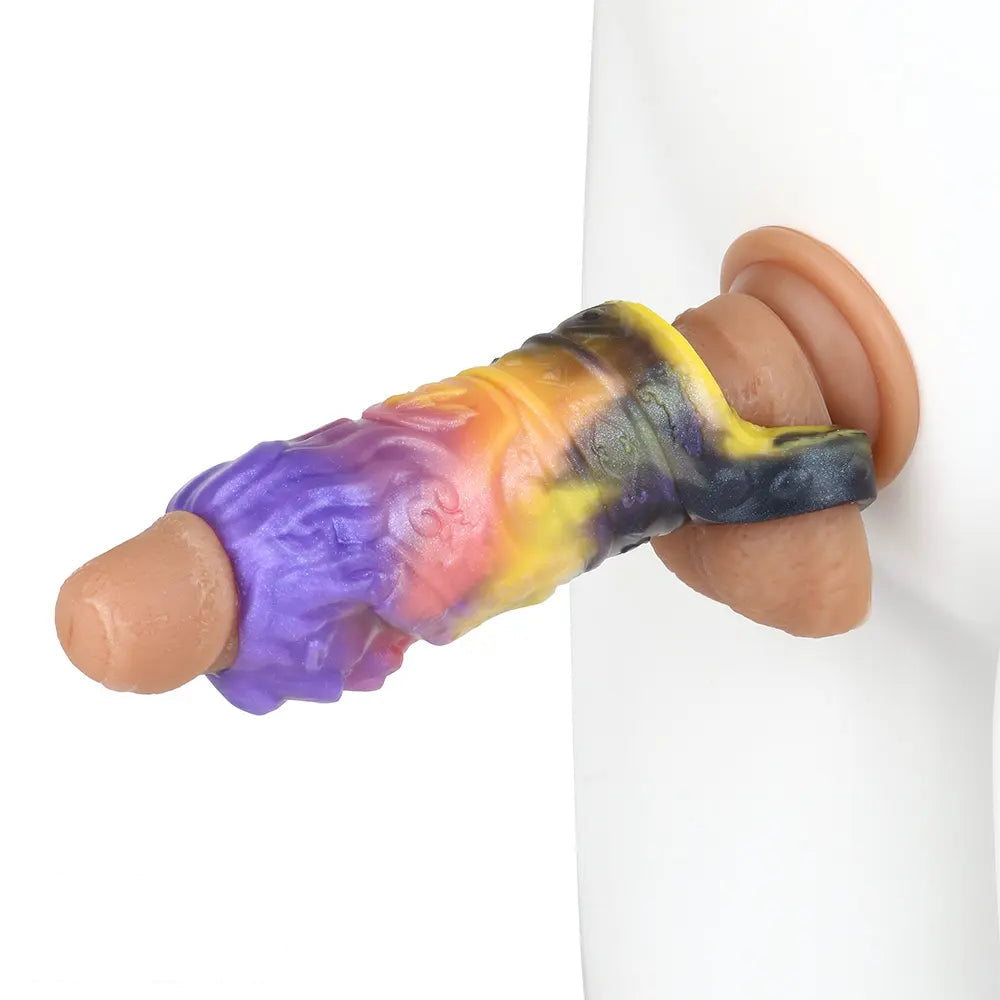 4.92in Fantasy Odd Small Silicone Soft Dildo Sleeve Cock Extender