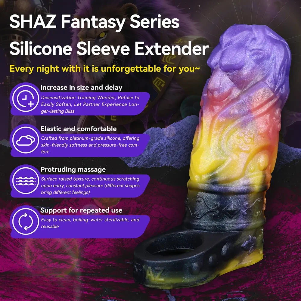 4.92in Fantasy Odd Small Silicone Soft Dildo Sleeve Cock Extender