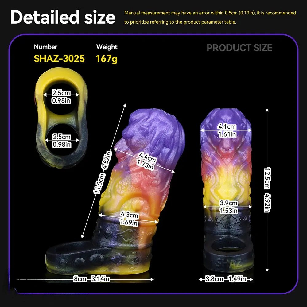 4.92in Fantasy Odd Small Silicone Soft Dildo Sleeve Cock Extender