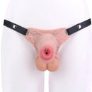 4.92in Silicone Animal Cock Cage Strap on Chastity Dildo Lock Cock Ring