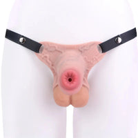 4.92in Silicone Animal Cock Cage Strap on Chastity Dildo Lock Cock Ring