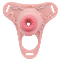 4.92in Silicone Animal Cock Cage Strap on Chastity Dildo Lock Cock Ring