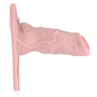 4.92in Silicone Animal Cock Cage Strap on Chastity Dildo Lock Cock Ring