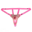 4.92in Silicone Animal Cock Cage Strap on Chastity Dildo Lock Cock Ring