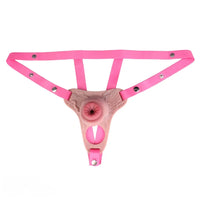 4.92in Silicone Animal Cock Cage Strap on Chastity Dildo Lock Cock Ring