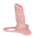 4.92in Silicone Animal Cock Cage Strap on Chastity Dildo Lock Cock Ring