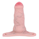 4.92in Silicone Animal Cock Cage Strap on Chastity Dildo Lock Cock Ring
