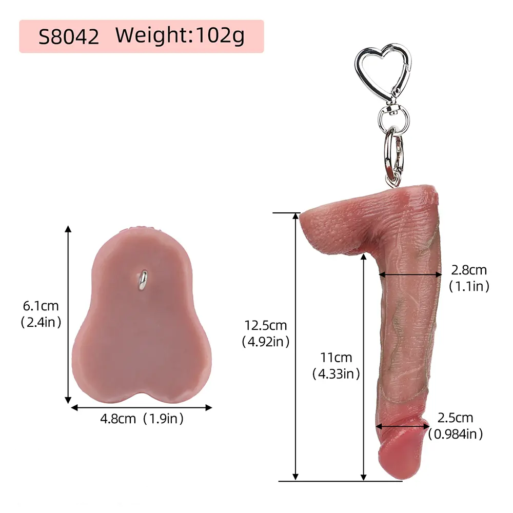 4.92in Silicone Soft Small Dildo Key Chain Anal Vaginal Sex Toy For Orgasm