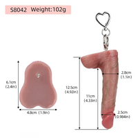 4.92in Silicone Soft Small Dildo Key Chain Anal Vaginal Sex Toy For Orgasm