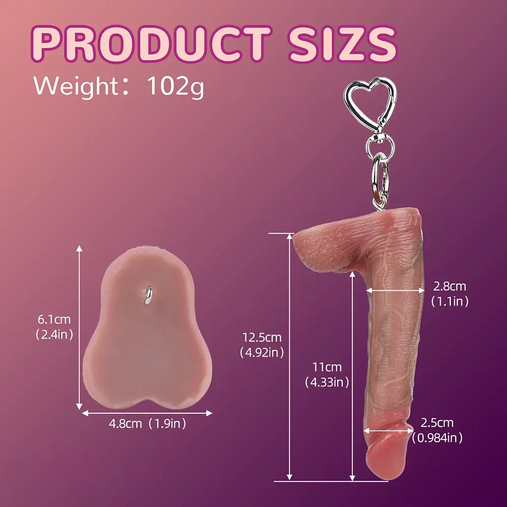 4.92in Silicone Soft Small Dildo Key Chain Anal Vaginal Sex Toy For Orgasm