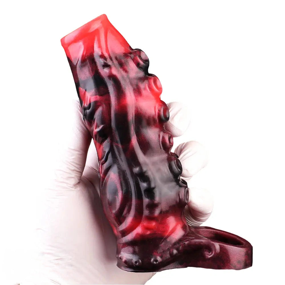 4.96in 5.51in 6.69in Tentacle Animal Soft Dildo Sleeve Cock Extender