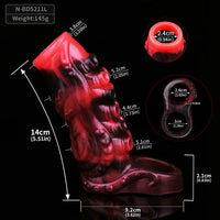 4.96in 5.51in 6.69in Tentacle Animal Soft Dildo Sleeve Cock Extender