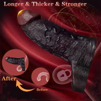 4.96in 6.42in Body-Safe Silicone Ultra-Realistic Penis Sleeve Dildo Toy