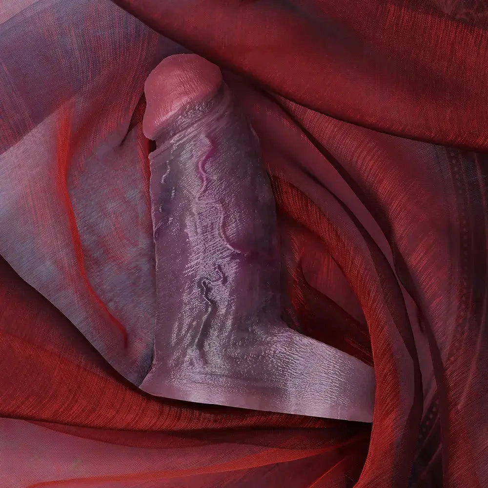 4.96in 6.42in Body-Safe Silicone Ultra-Realistic Penis Sleeve Dildo Toy