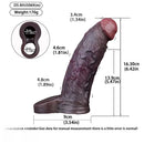 4.96in 6.42in Body-Safe Silicone Ultra-Realistic Penis Sleeve Dildo Toy