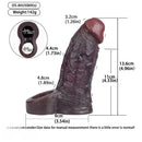 4.96in 6.42in Body-Safe Silicone Ultra-Realistic Penis Sleeve Dildo Toy