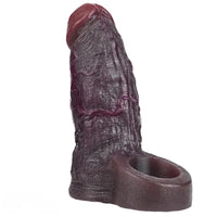 4.96in 6.42in Body-Safe Silicone Ultra-Realistic Penis Sleeve Dildo Toy