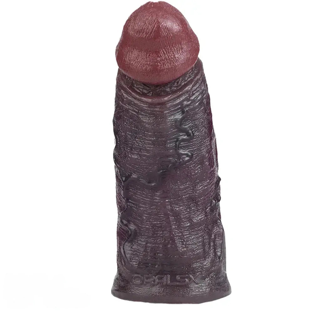 4.96in 6.42in Body-Safe Silicone Ultra-Realistic Penis Sleeve Dildo Toy