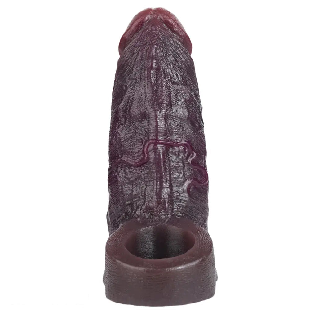 4.96in 6.42in Body-Safe Silicone Ultra-Realistic Penis Sleeve Dildo Toy