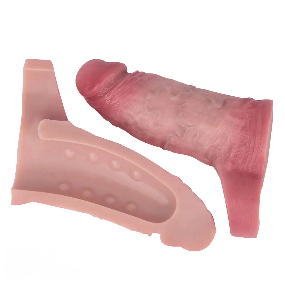 4.96in 6.42in Realistic Penis Cock Dildo Sleeve Extender For Women