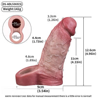 4.96in 6.42in Realistic Penis Cock Dildo Sleeve Extender For Women