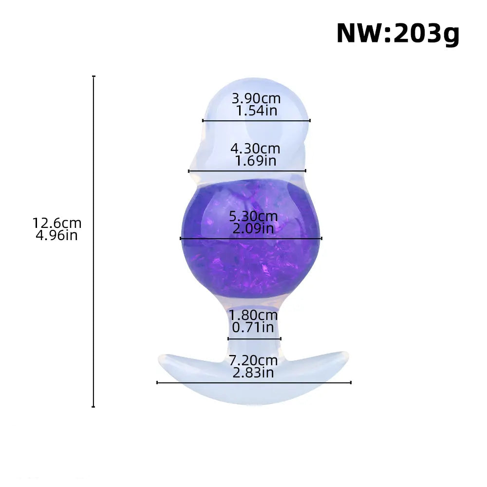 4.96in Luminous Silicone Anal Beads Dildo Anal Sex Toy For Adults