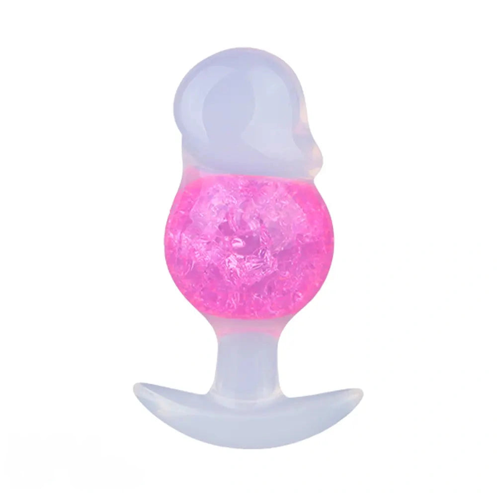 4.96in Luminous Silicone Anal Beads Dildo Anal Sex Toy For Adults