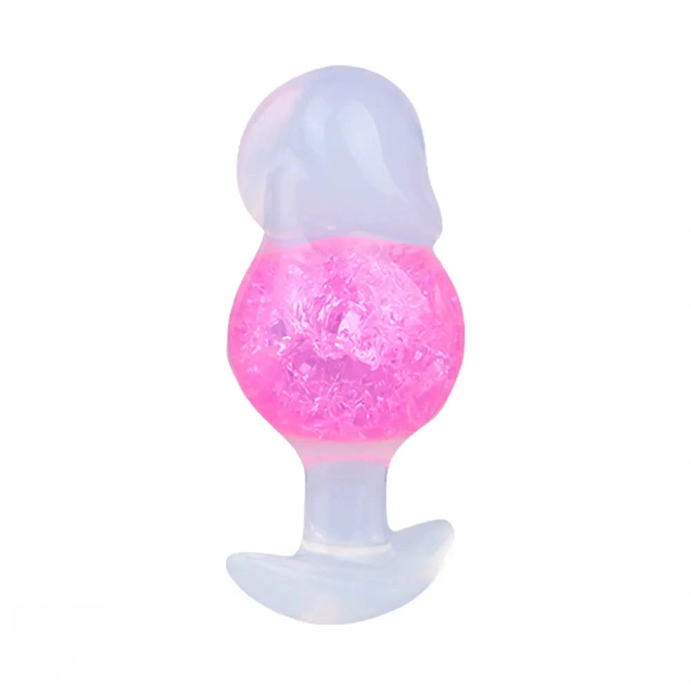 4.96in Luminous Silicone Anal Beads Dildo Anal Sex Toy For Adults