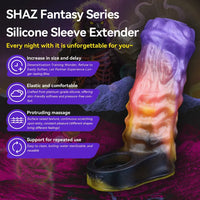 4.96in Ozuros Fantasy Odd Silicone Soft Dildo Sleeve Cock Extender