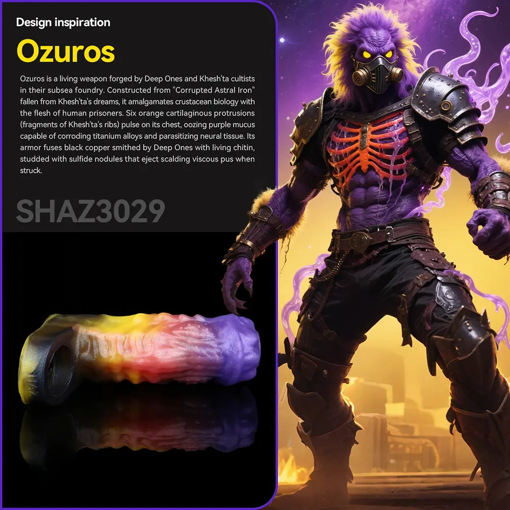 4.96in Ozuros Fantasy Odd Silicone Soft Dildo Sleeve Cock Extender