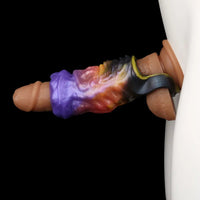4.96in Ozuros Fantasy Odd Silicone Soft Dildo Sleeve Cock Extender