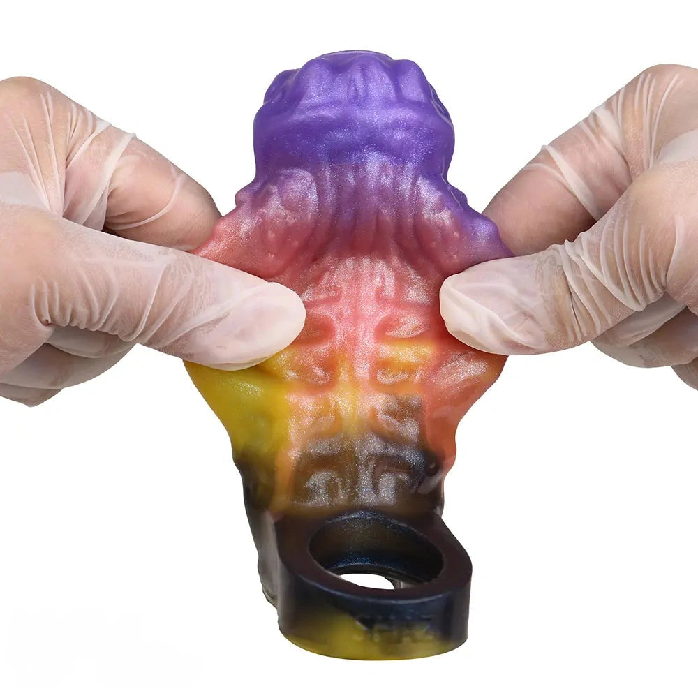 4.96in Ozuros Fantasy Odd Silicone Soft Dildo Sleeve Cock Extender
