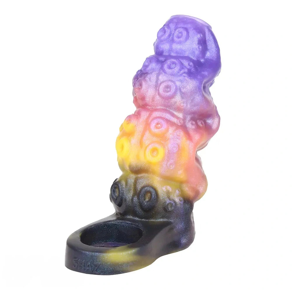 4.96in Sathos Euvoros Tentacle Silicone Soft Dildo Sleeve Cock Extender