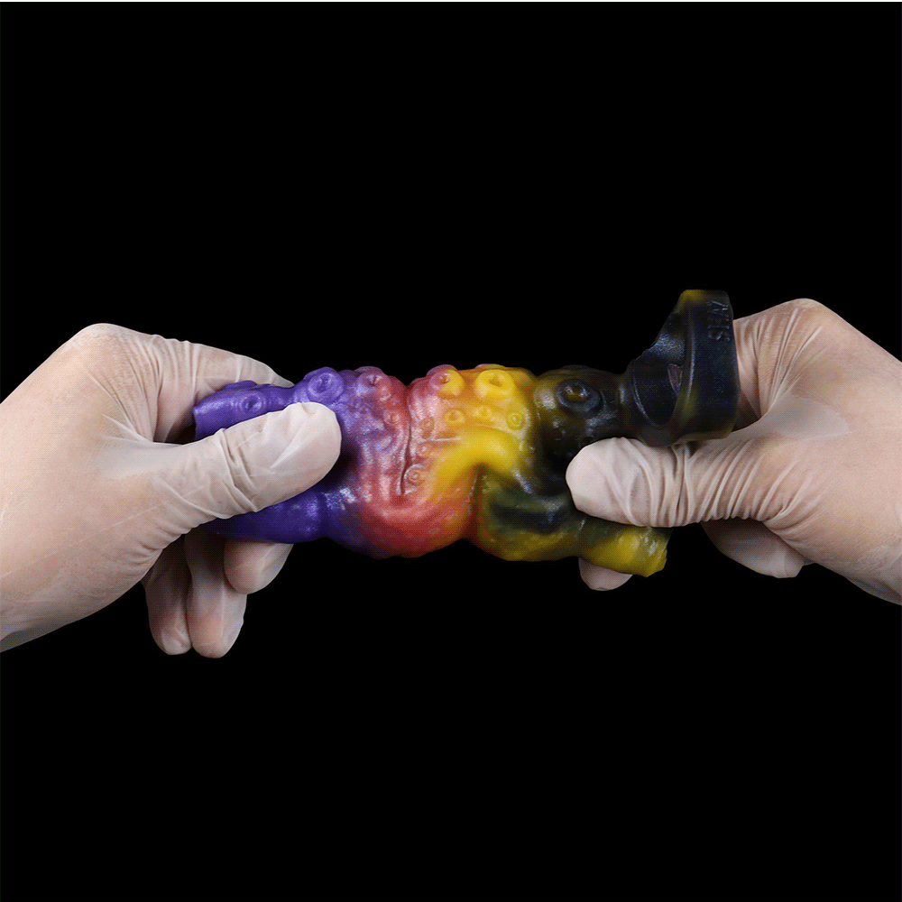 4.96in Sathos Euvoros Tentacle Silicone Soft Dildo Sleeve Cock Extender