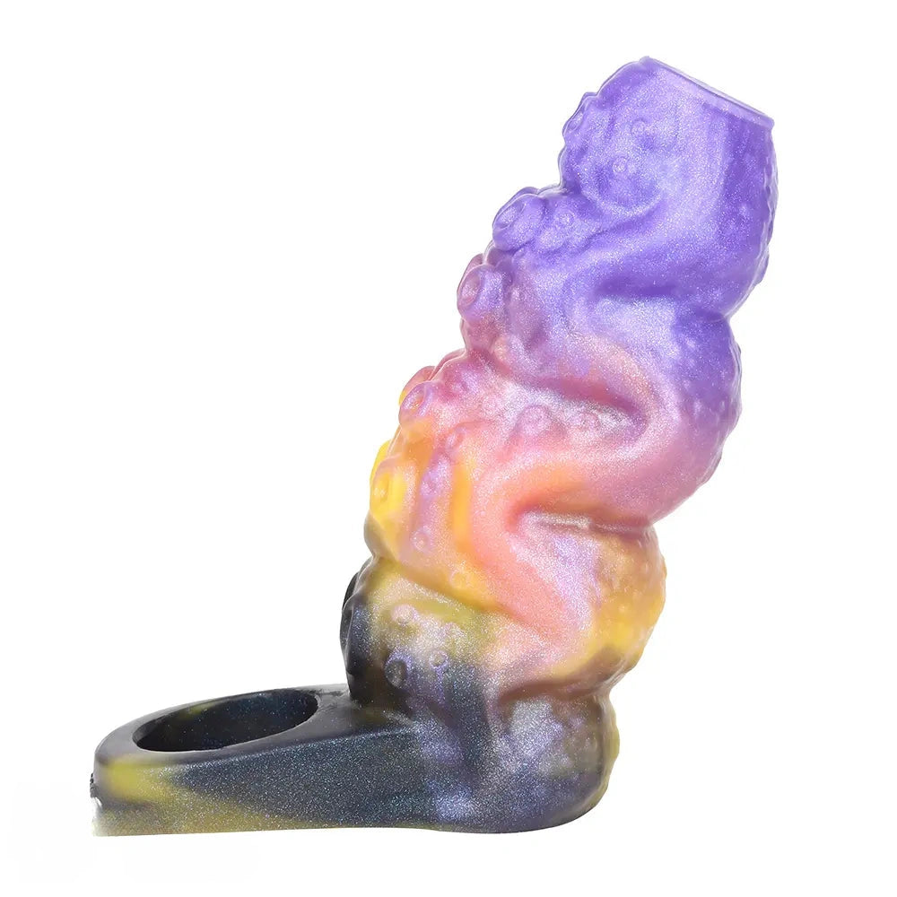 4.96in Sathos Euvoros Tentacle Silicone Soft Dildo Sleeve Cock Extender