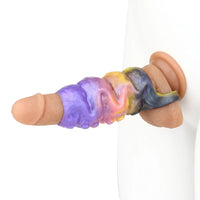4.96in Sathos Euvoros Tentacle Silicone Soft Dildo Sleeve Cock Extender