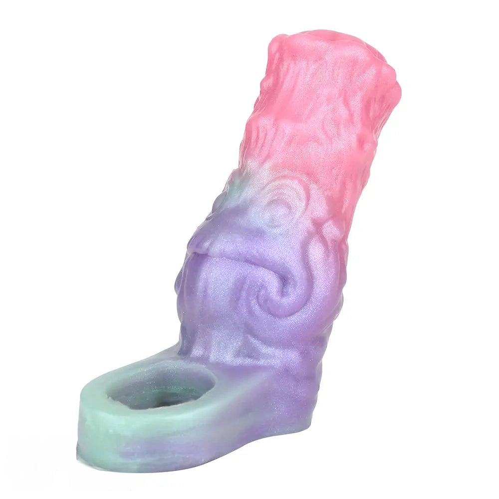 4.96in Silicone Soft Cock Fantasy Hollow Dildo Sleeve For Cock Extension