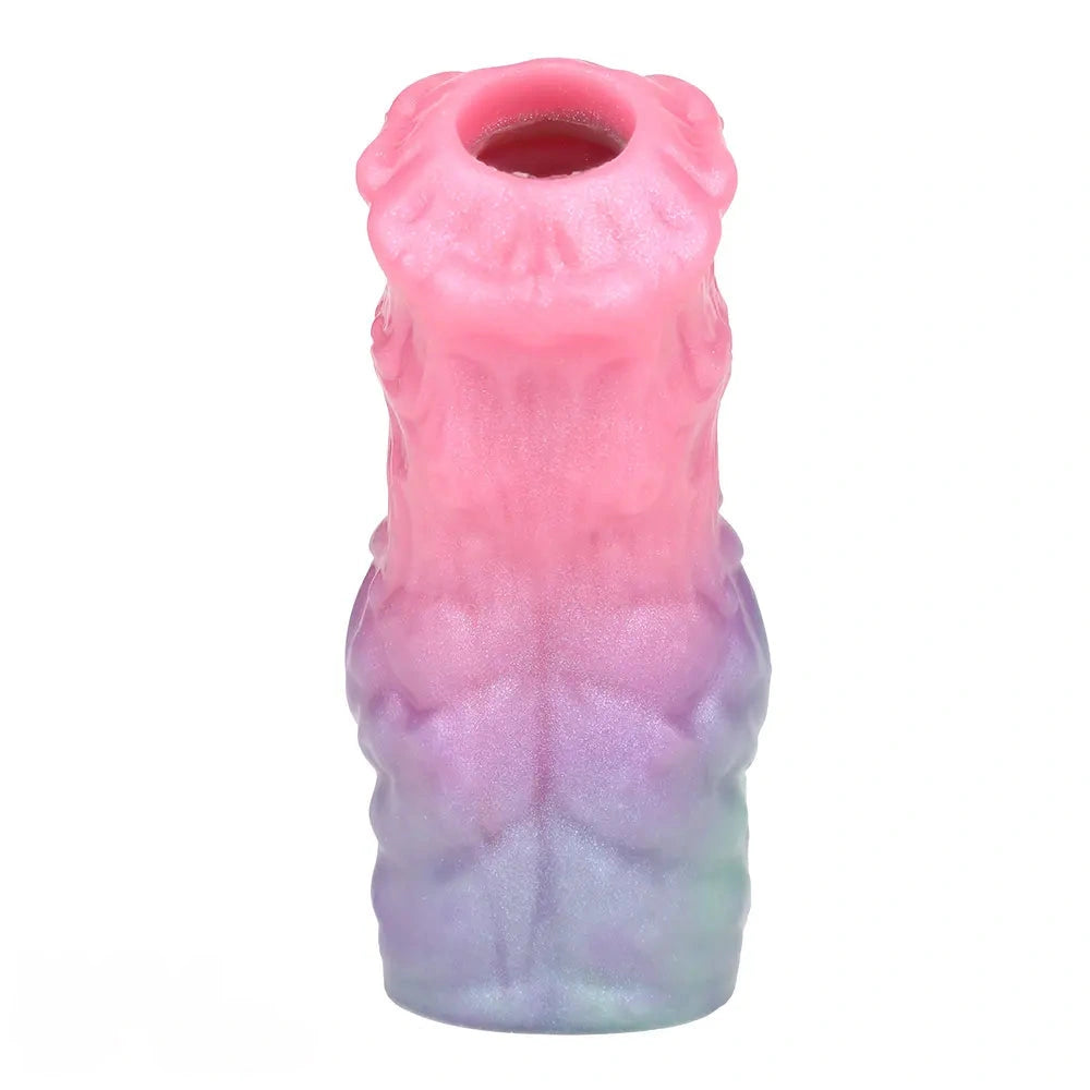4.96in Silicone Soft Cock Fantasy Hollow Dildo Sleeve For Cock Extension